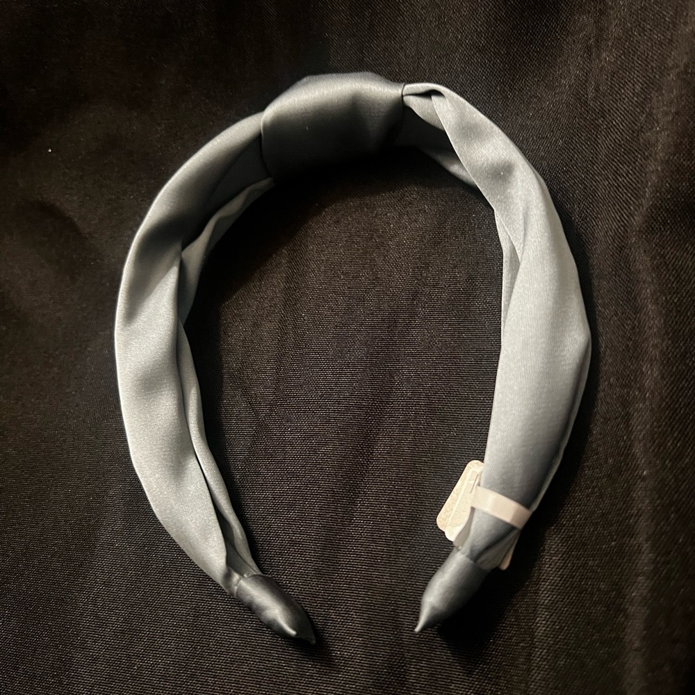 Blue Gray Icing Silver Twist Headband